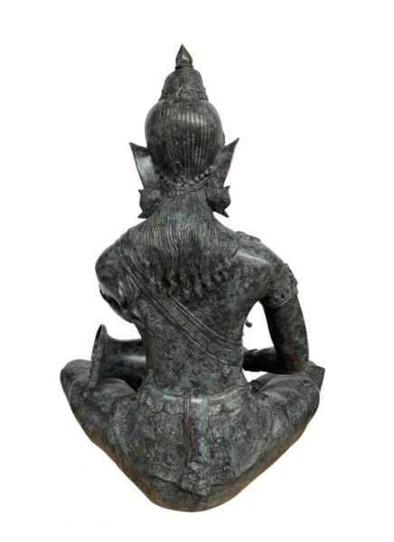 Bronze Skulptur "Trommler -Tempelwächter" H 95 cm