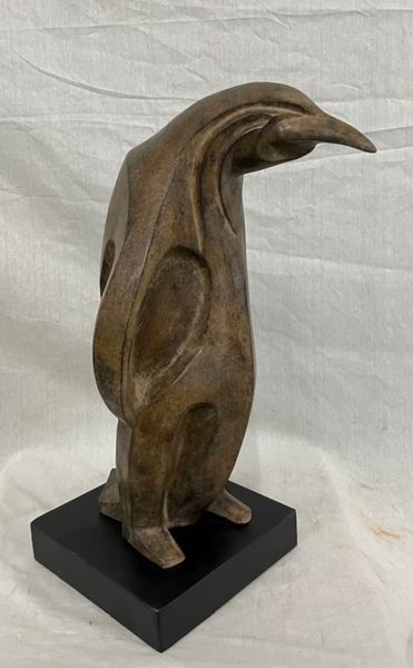 Bronze Skulptur Art Deco "bronzener Pinguin"