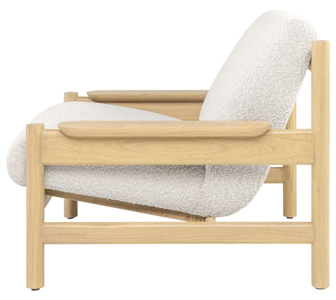 CASA, Designer Sessel natur-weiß, Lounge-Sessel