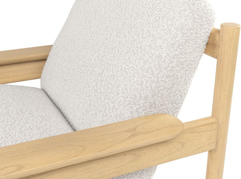 CASA, Designer Sessel natur-weiß, Lounge-Sessel