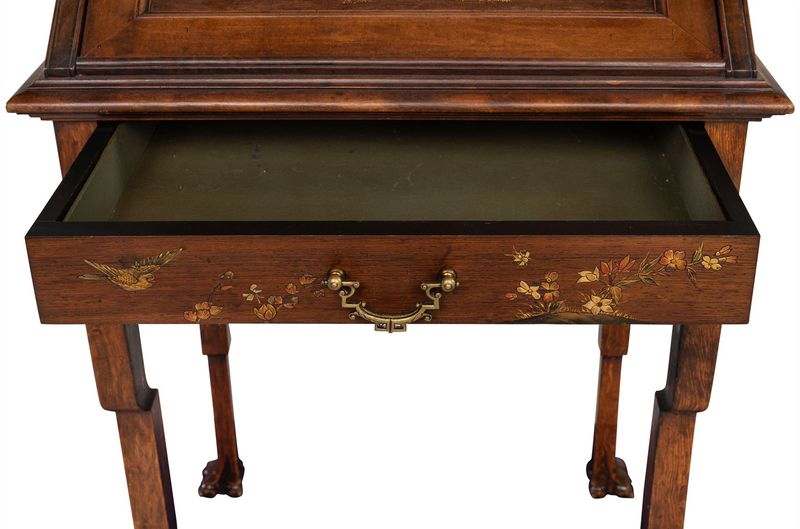 02, Chinois-Schrank mit Schreibfläche, antiker Sekretär