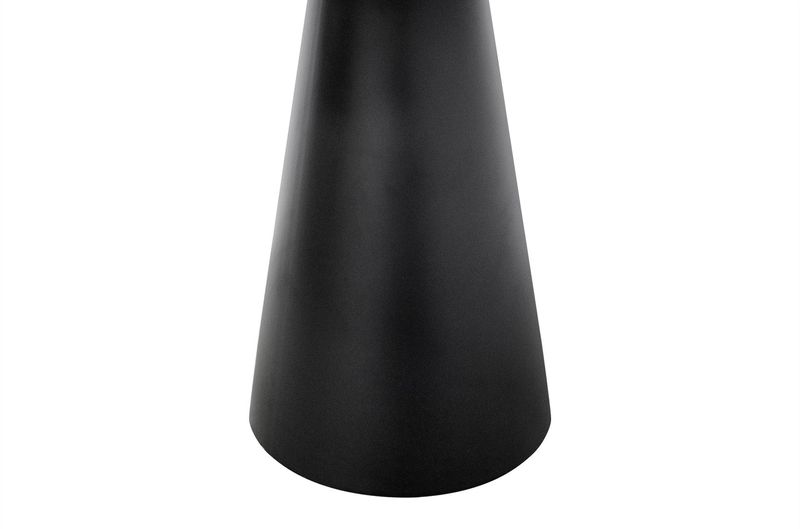 CONE, Marmor Esstisch weiß rund 80 cm mit Stahl-Kegelfuß