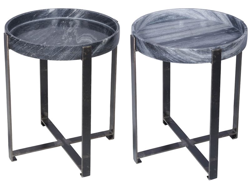 Marmor Beistelltisch ELSA rund D 53 cm, Tabletttisch