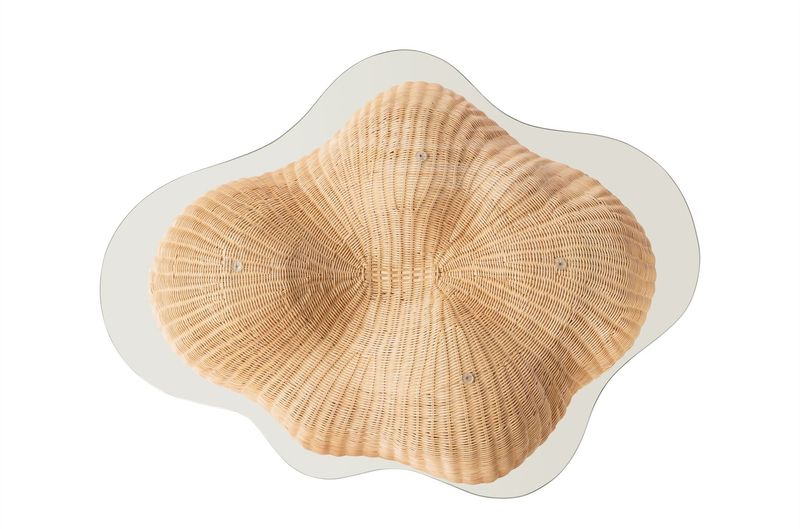 Couchtisch oval aus Rattan "Art-Kunst Wolke"