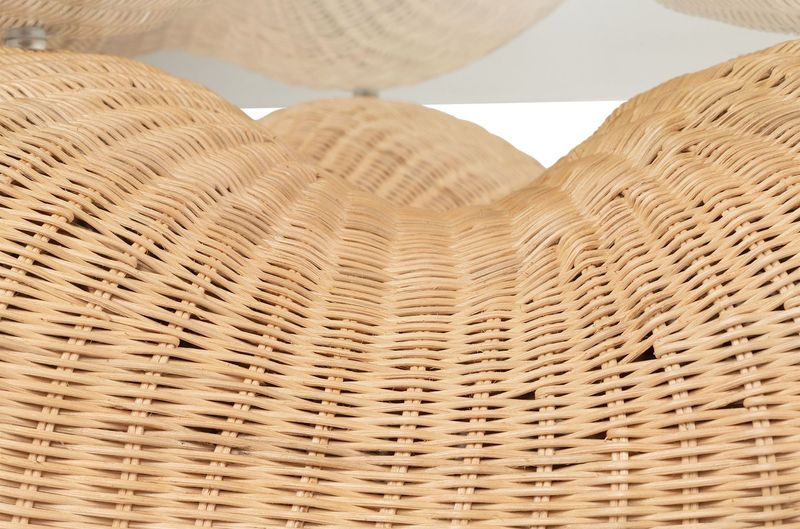 Couchtisch oval aus Rattan "Art-Kunst Wolke"