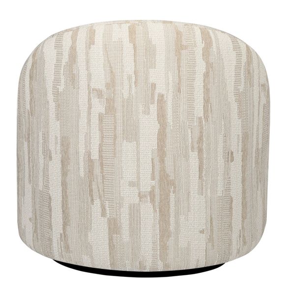 Designer Sessel MADI beige-weiß Dreh-u. Schaukelfunktion