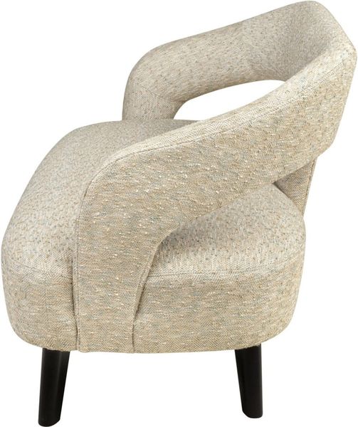 MERCI, Designer Sofa beige Fischgrät-Stoff