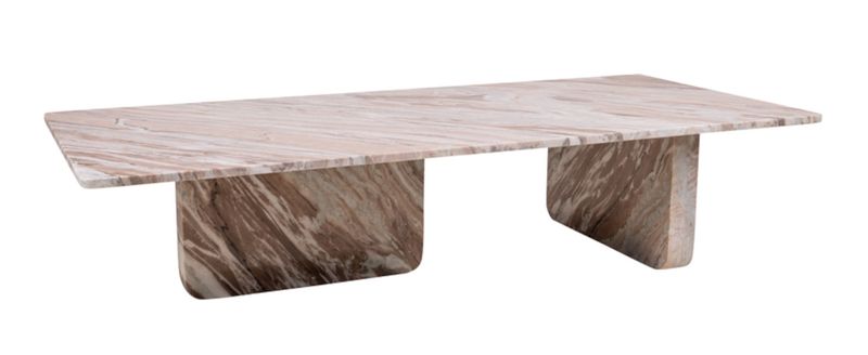 STEP, Designer Couchtisch Marmor weiß L180 cm