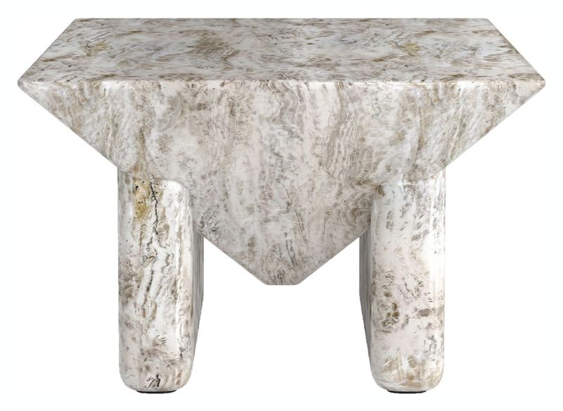 ISMA, Marmor Couchtisch grau quadratisch, Designermöbel