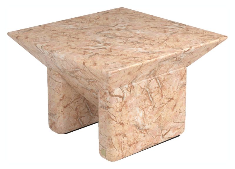 ISMA, Marmor Couchtisch hellbraun quadratisch, Designermöbel
