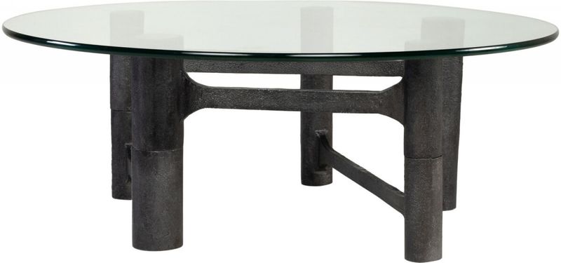 SADA, Couchtisch rund 110 cm Alu & Glas, Designermöbel