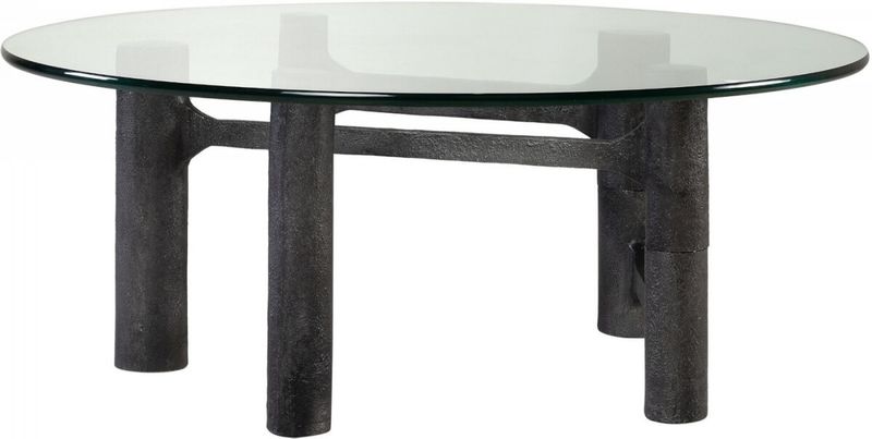 SADA, Couchtisch rund 110 cm Alu & Glas, Designermöbel
