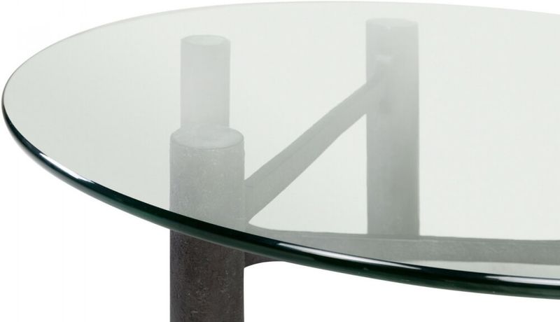 SADA, Couchtisch rund 110 cm Alu & Glas, Designermöbel