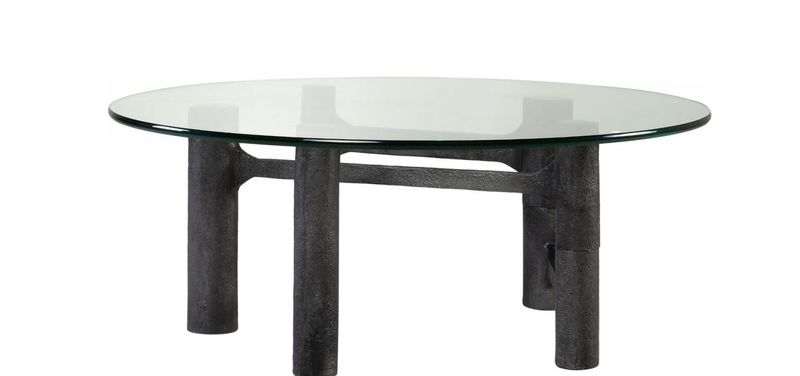 SADA, Couchtisch rund D 75 cm Alu & Glas, Designermöbel