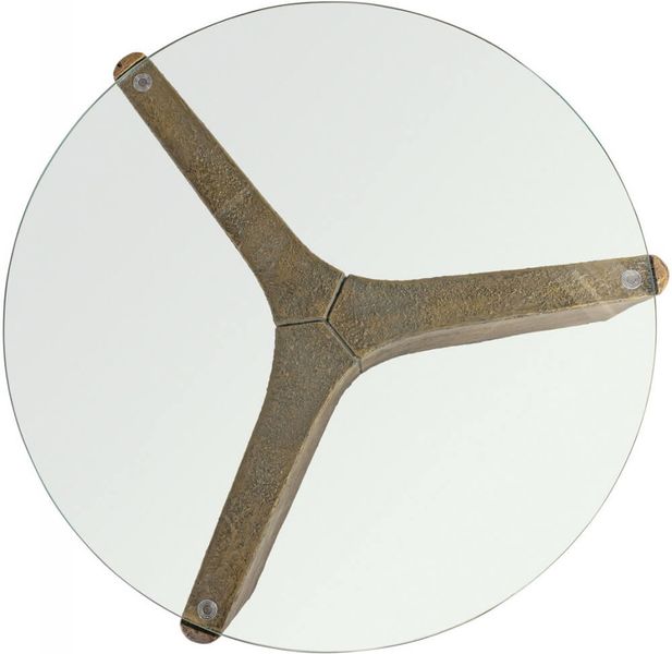 JEN, Designer Couchtisch rund Farbe: bronze, Beton-Glas