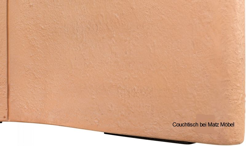 JEN, Designer Couchtisch rund Farbe: terrakotta Beton-Glas