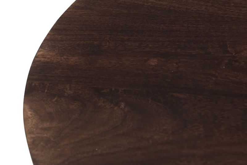 SALVA, Esstisch rund 130 cm Holz dunkelbraun Mittelsäule