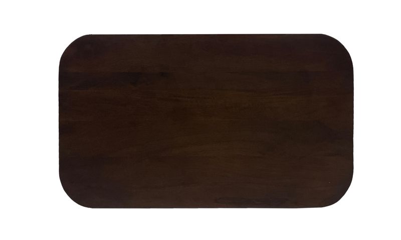 BAO, Esstisch 240 cm rechteckig dunkles Holz-runde Beine, Holztisch