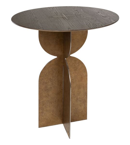 CLOÉ, Designer Esstisch Bronze-Eiche rund 70 cm, Designertisch