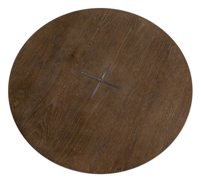 CLOÉ, Designer Esstisch Bronze-Eiche rund 70 cm, Designertisch