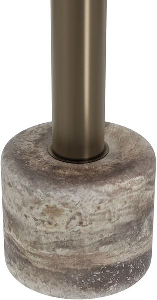 Designer Esstisch COOPER Bistrotisch rund D 70 cm grau Travertin