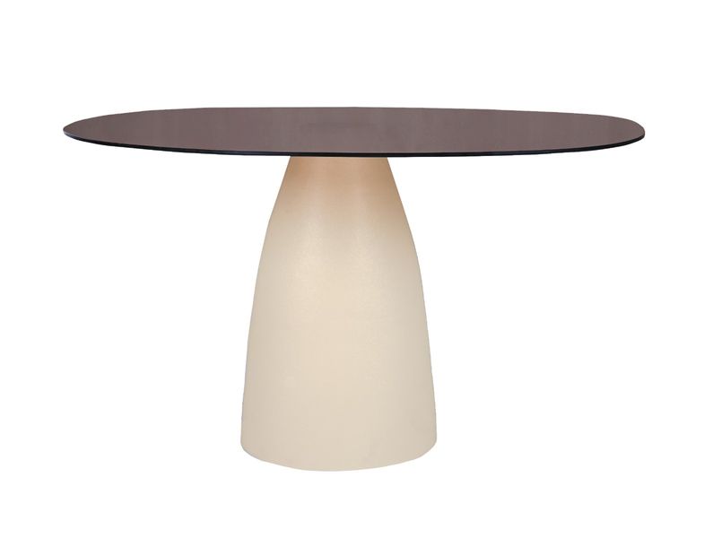 MEILI, Designer Esstisch oval 140 cm Mittelsäule