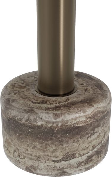 Designer Esstisch COOPER rund 120 cm grau Travertin
