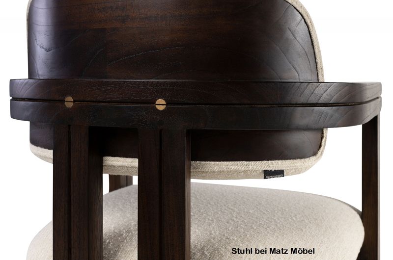 AKO, Esszimmerstuhl Stoff Holz mit Armlehne