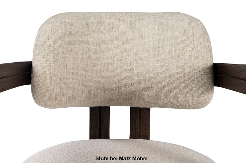 AKO, Esszimmerstuhl Stoff Holz mit Armlehne