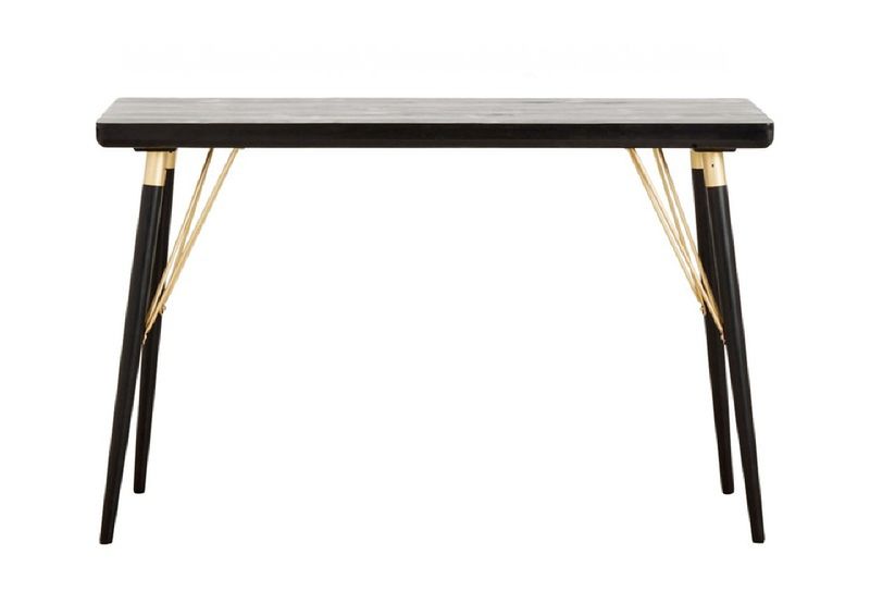 Designer Konsolentisch LUKE, Wandkonsole 120 cm schwarz-gold
