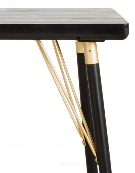 Designer Konsolentisch LUKE, Wandkonsole 120 cm schwarz-gold