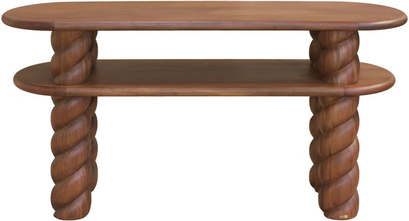 Designer Konsolentisch JEFF mit gedrechselten Säulen B 164 cm