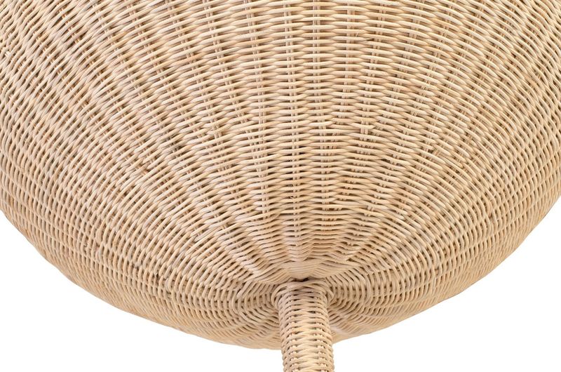 RITA-1, Designer Rattan Stehlampe rund