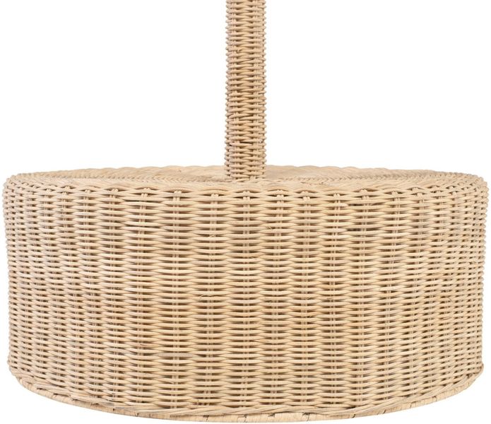 RITA-1, Designer Rattan Stehlampe rund