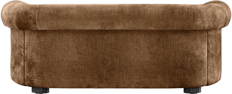 Designer Samt Sofa LANA karamel-braun B 189 cm 2,5 Sitzer