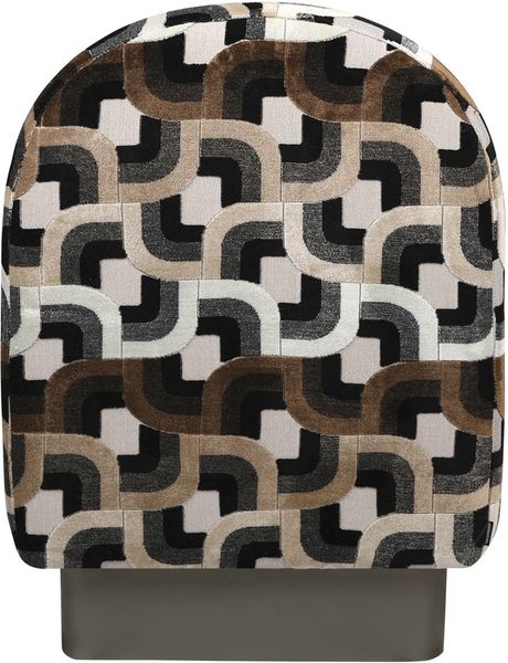 KAIN, Designer Stoff Sessel braun-beige abstraktes Muster