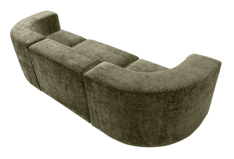 INSA, Designer Sofa B 281 cm grün Samt