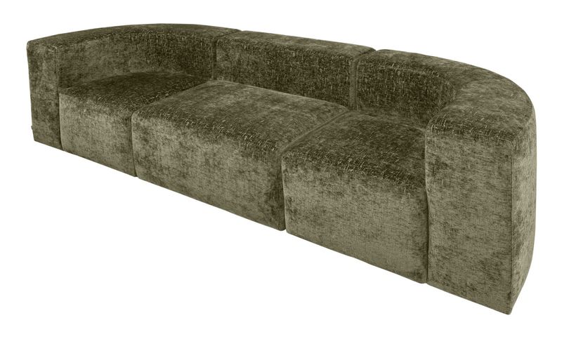 INSA, Designer Sofa B 281 cm grün Samt