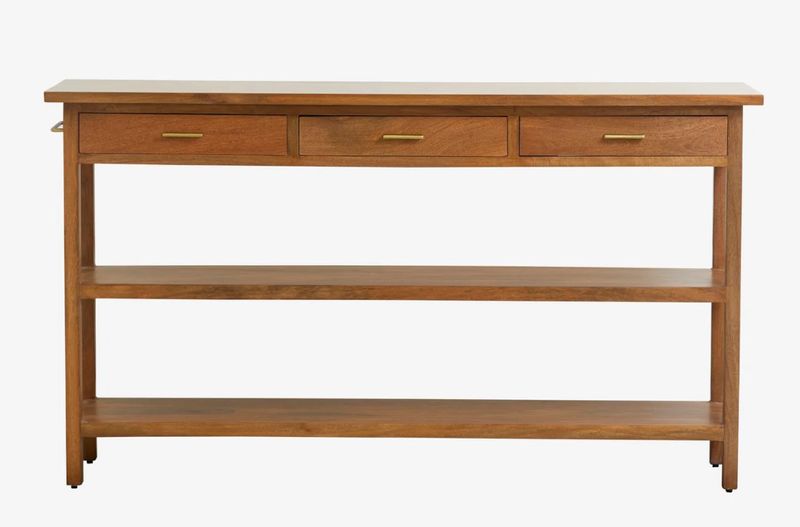 FARA, Konsolentisch Holz mit Schubladen und Ablage