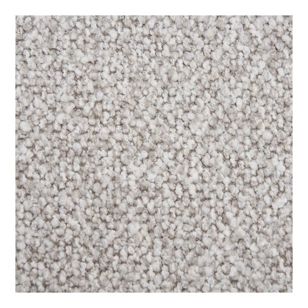 DORA, Sofa 3 Sitzer hellgrau Stoff Bouclé