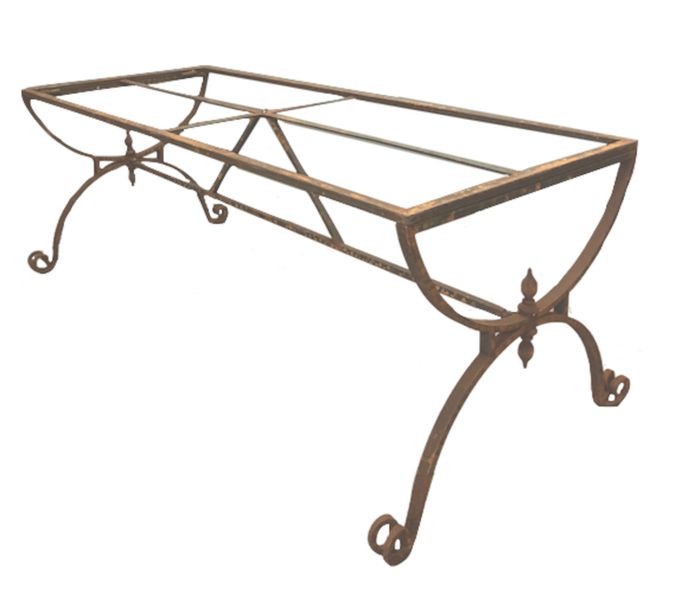 ESRA, Garten Tischgestell B 200 cm Eisen rostig französischer Landhausstil