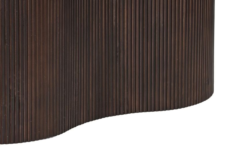 VILA, Designer Esstisch oval 300 cm dunkelbraun Holz, Säulentisch