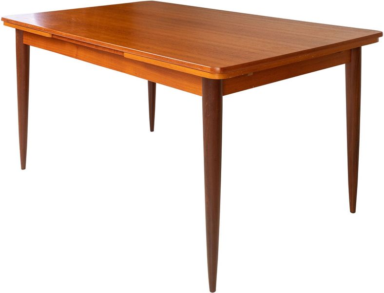 TOBI, Mid-Century-Esstisch, Ausziehtisch Massivholz
