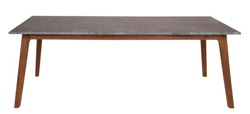 Matz Möbel Esstisch ACO grün Marmor + natur Holz B 220 cm