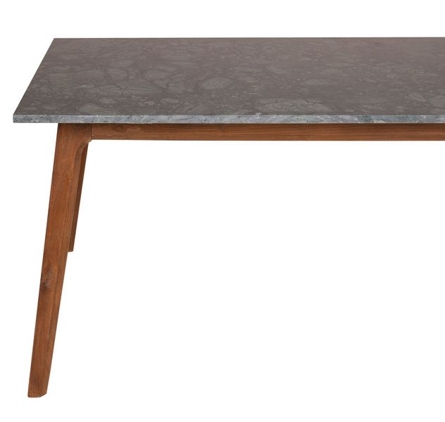Matz Möbel Esstisch ACO grün Marmor + natur Holz B 220 cm