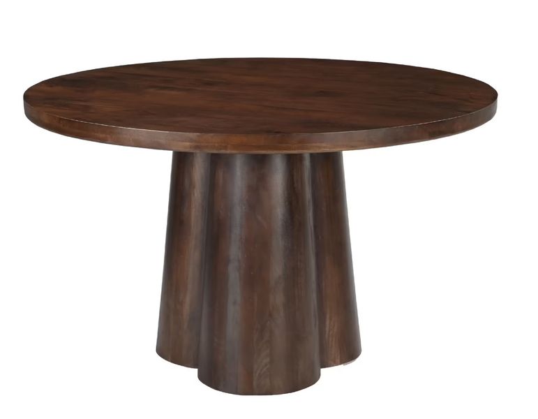 ISMA, Esstisch rund 130 cm Holz mit Mittelsäule
