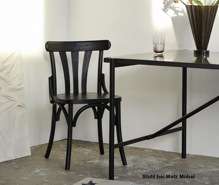 GRETA, Stuhl schwarz, Holzstuhl Landhausstil