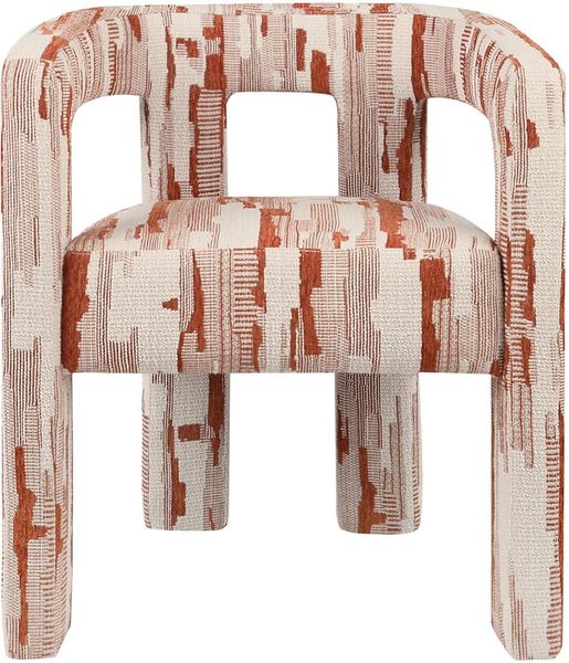 Designer Stuhl gepolstert MADI Stoff beige-terra, Armlehnstuhl