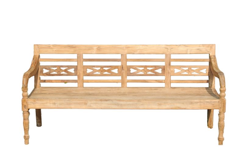 PARI, Gartenbank 190 cm Holz Landhausstil