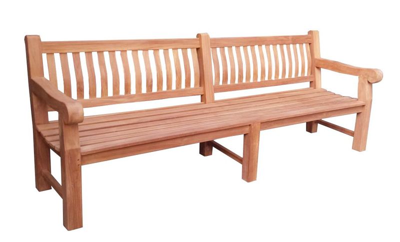 PAT, große Gartenbank 250 cm Massivholz im Landhausstil